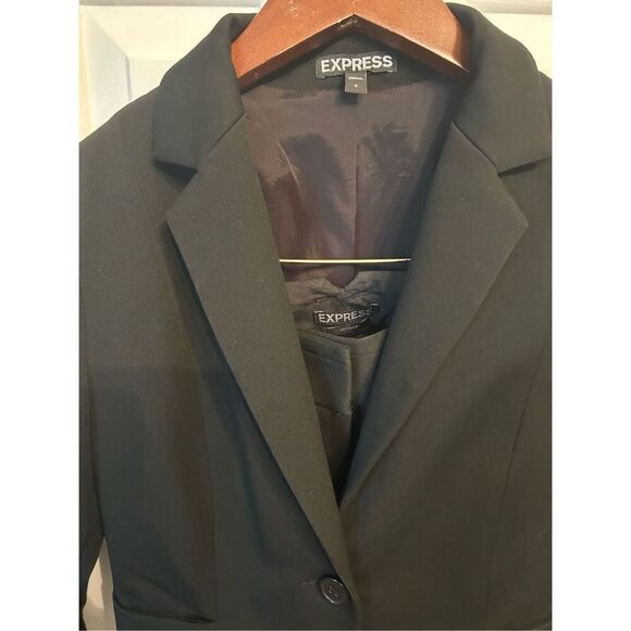 Express suit jacket and pants black pants work suit - jacket size 2, pants sz OR - Picture 2 of 9